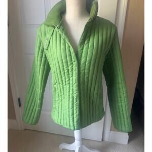 E STUDIO Quilted Jacket-Green-Size L